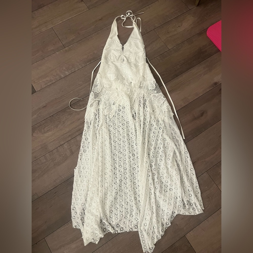 Free People Celeste White Lace Maxi Dress - Picture 2 of 8